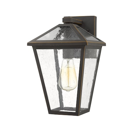 Z-Lite Talbot 1 Light Outdoor Wall Sconce, Oil Rubbed Bronze And Seedy 579M-ORB